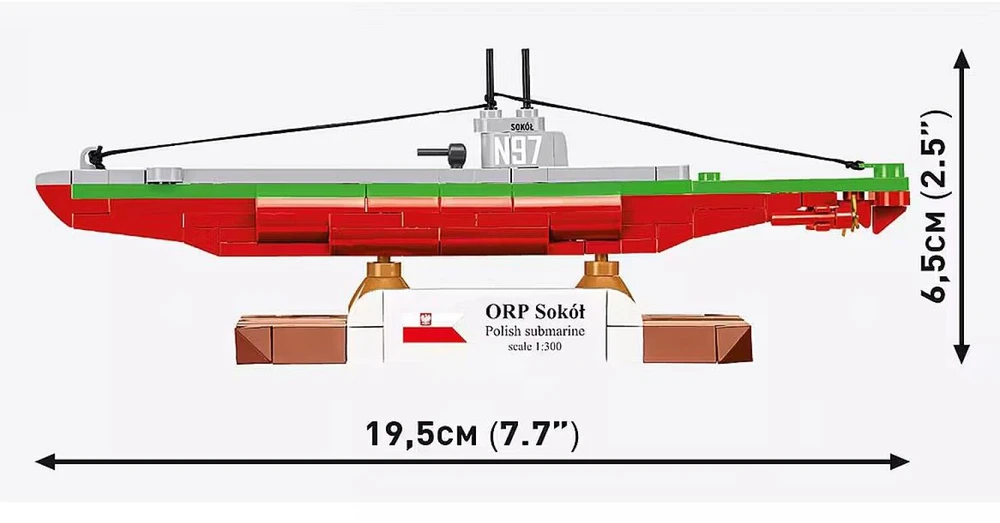 Cobi COBI HC WWII ORP Sokół Polish Submarine 142kl 4863
