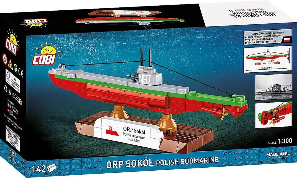 Cobi COBI HC WWII ORP Sokół Polish Submarine 142kl 4863