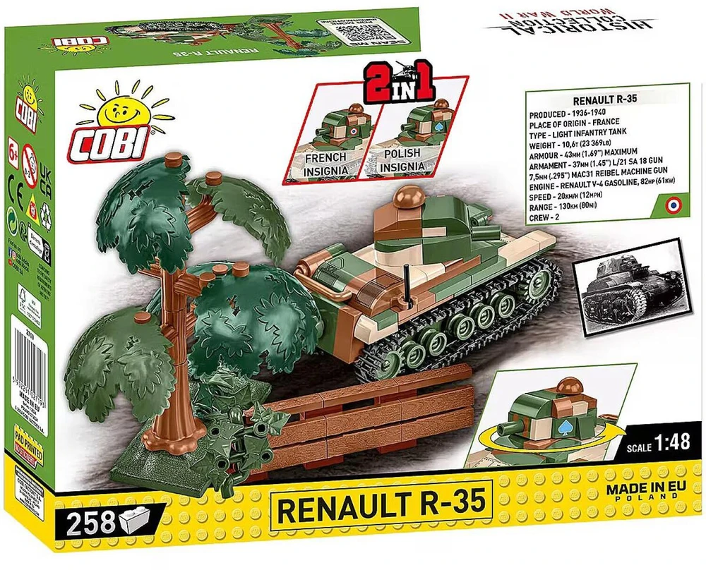 Cobi Klocki WWII Renault R-35 258 klocków