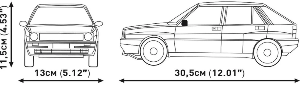 COBI 24359 Volkswagen Golf 1974–1983 raudona