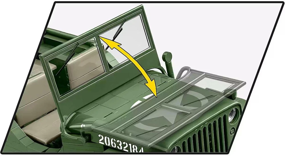 Cobi Executive Edition Willys MB ir priekaba