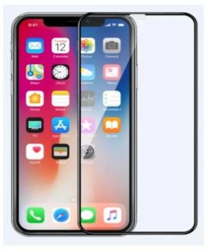 Comma Juodas grūdinto stiklo apsauginis stiklas iPhone 11 Pro ekranui