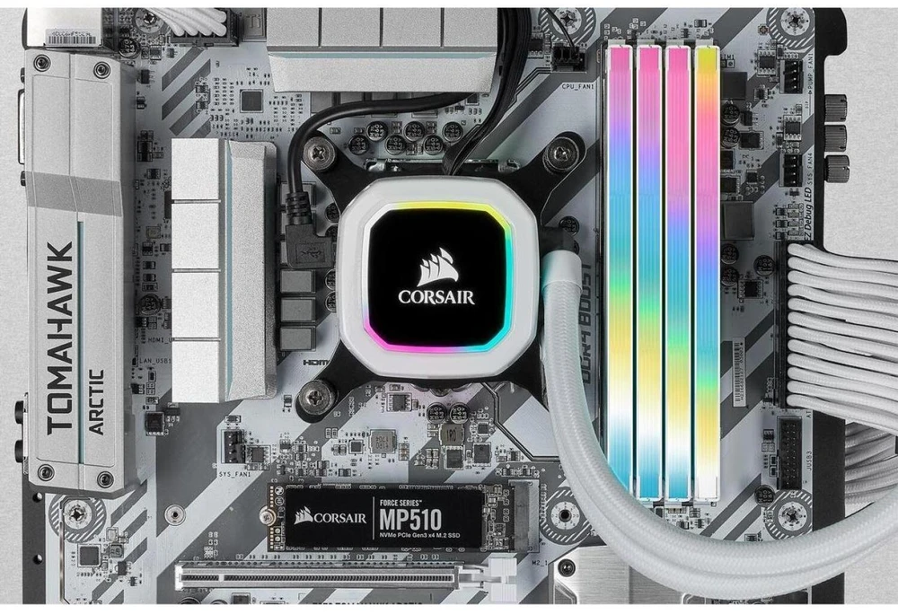 RAM DDR4 64GB PC 3200 CL16 CORSAIR rinkinys (4x16GB) Vengeance RGB P komplektas