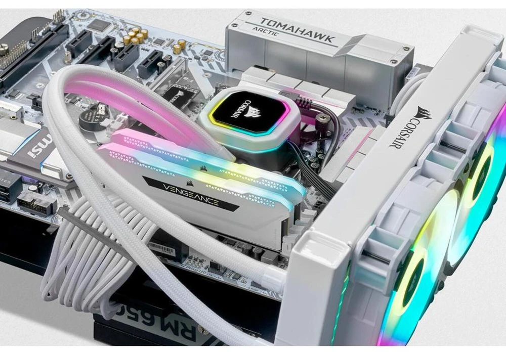 RAM DDR4 64GB PC 3200 CL16 CORSAIR rinkinys (4x16GB) Vengeance RGB P komplektas