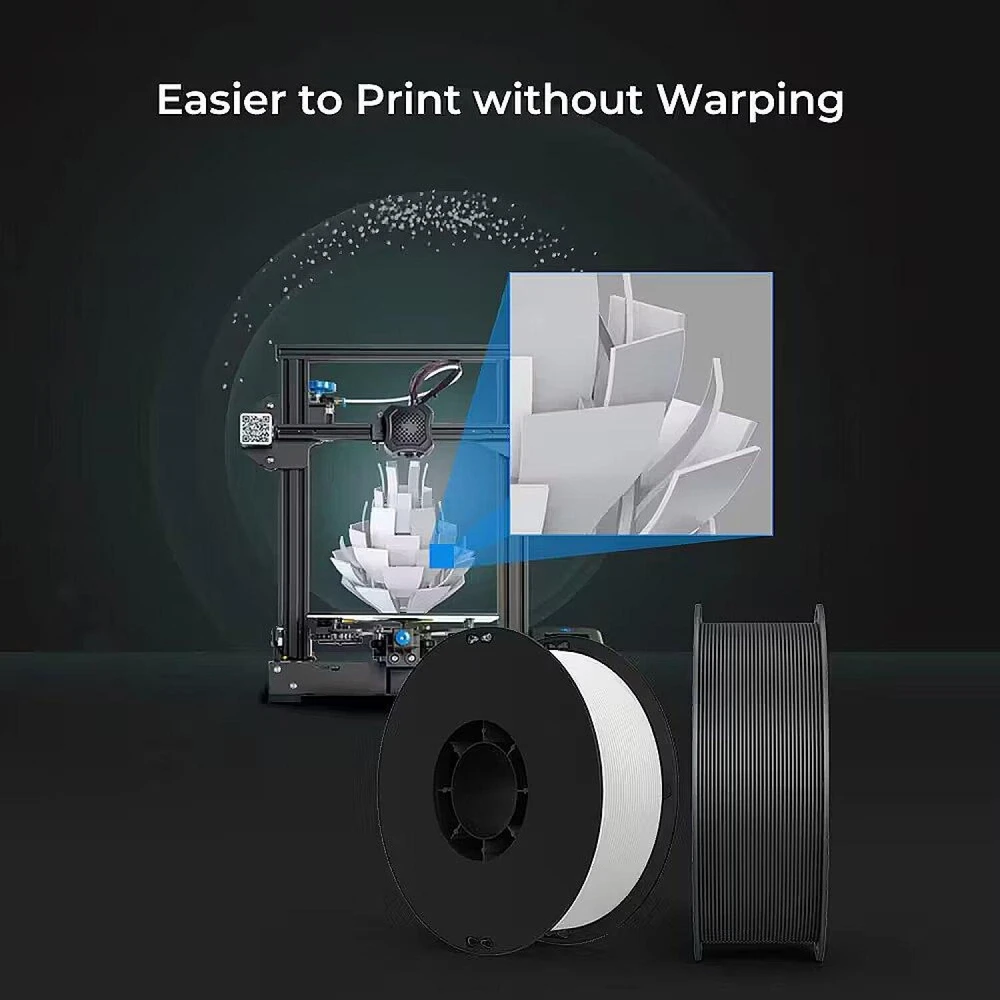 Creality Ender-PLA Filament Value Pack Weiß/Grau, 3D-Kartusche (2kg, 1,75 mm, auf 2 Rollen)