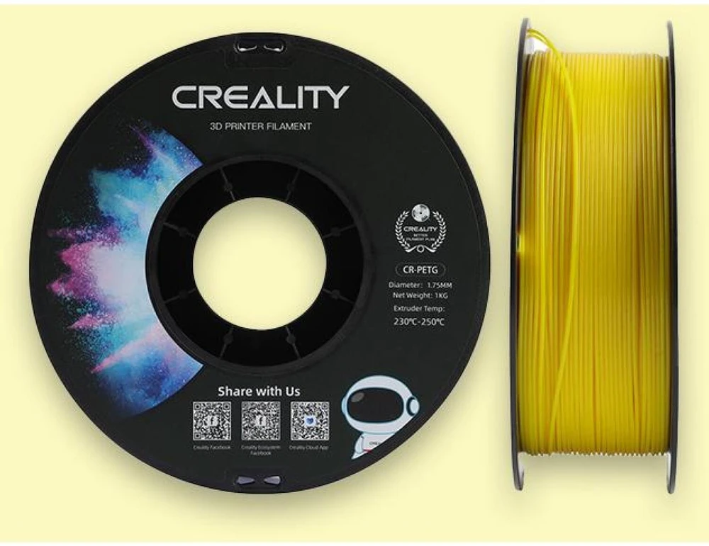 Creality CR-PETG - 1.75mm - 1kg - Geltonas