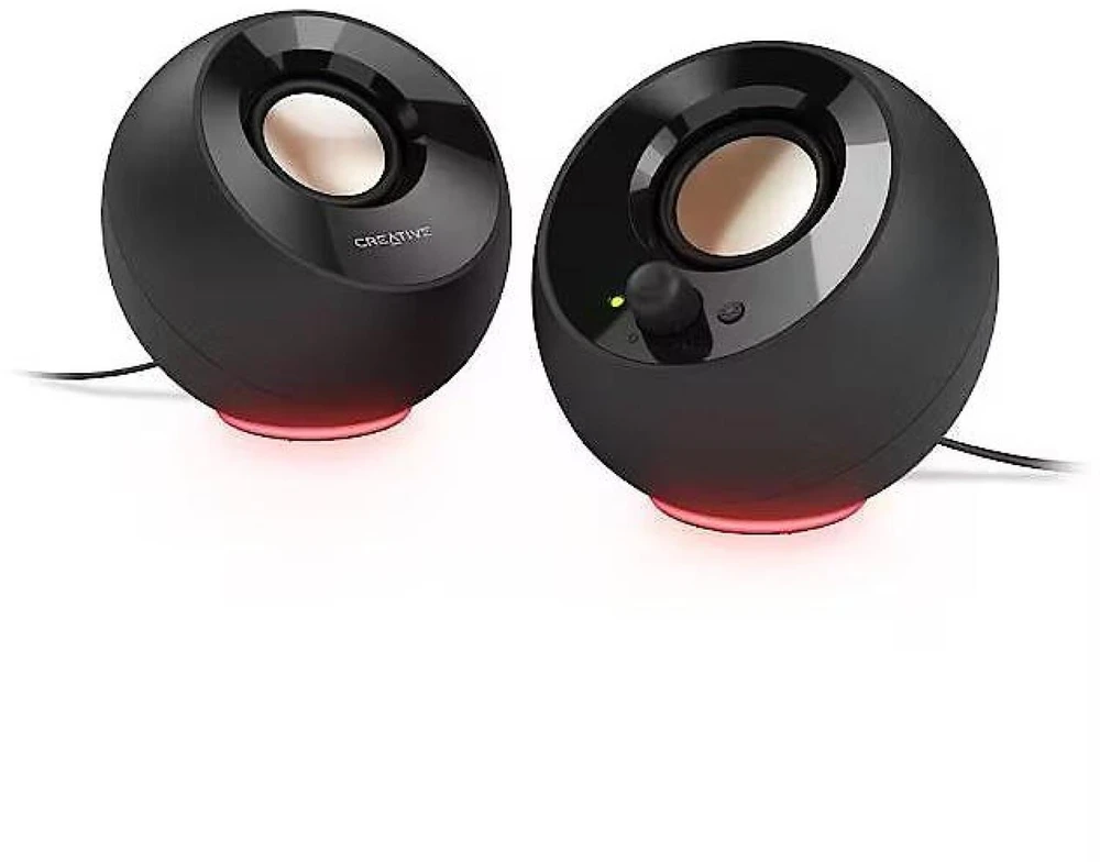Kompiuterio kolonėlės Creative 2.0 Pebble SE USB-C kompiuterio garsiakalbiai su RGB apšvietimu