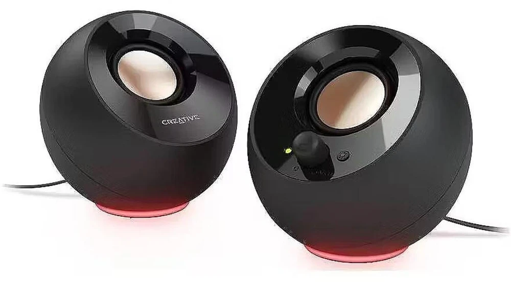 Kompiuterio kolonėlės Creative 2.0 Pebble SE USB-C kompiuterio garsiakalbiai su RGB apšvietimu