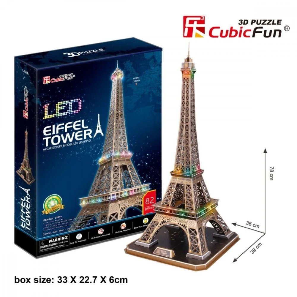 3D dėlionė CubicFun Eifelio bokštas, 84 d.
