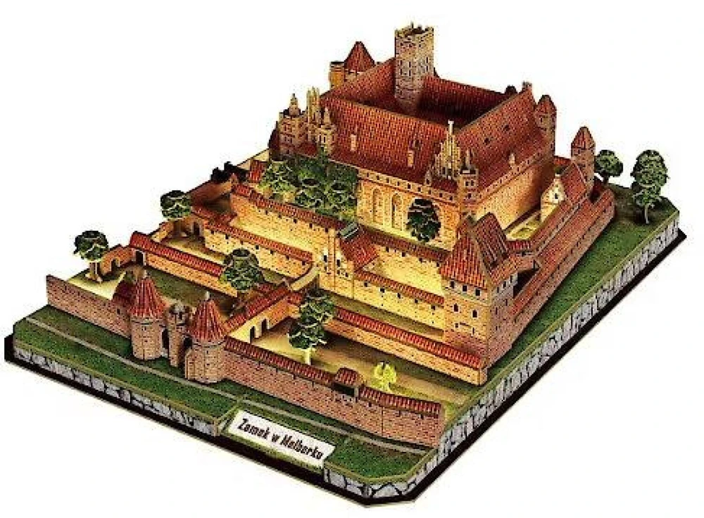 CubicFun 3D dėlionė Malborko pilis su LED