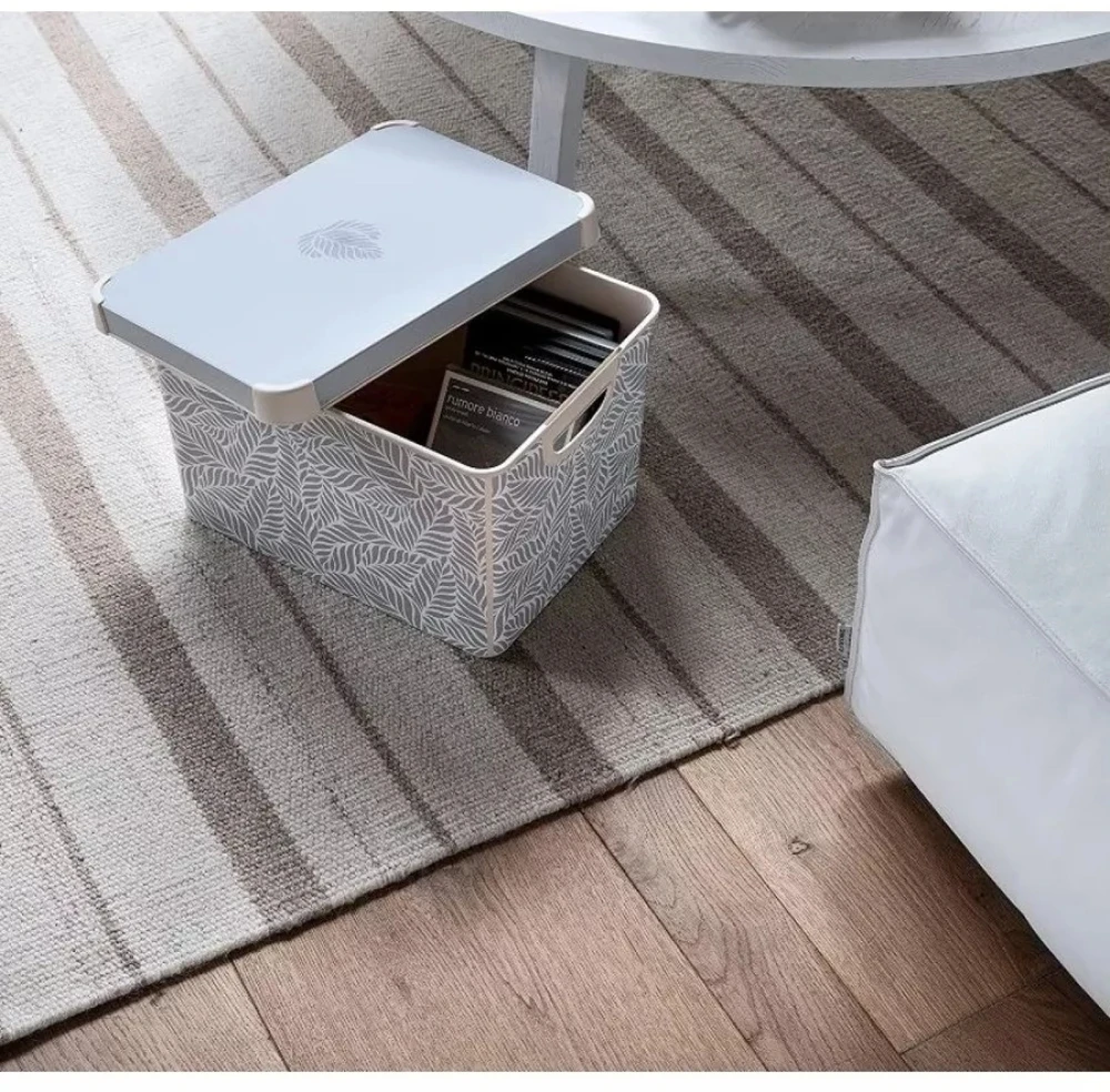 Curver Dėžutė su dangteliu Deco Stockholm S 29.5x19.5x13.5cm Žali lapai