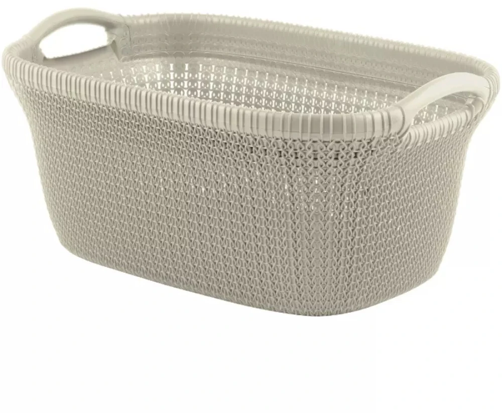 Curver Skalbinių krepšys Knit, kreminės baltos spalvos, 40l