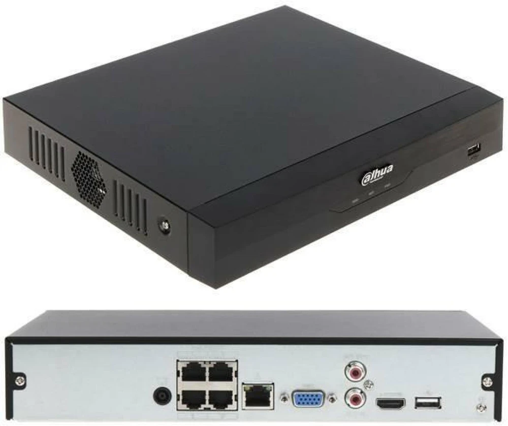 IP REGISTRATORIUS NVR4104HS-P-EI 4 KANALAI, 4 PoE WizSense DAHUA