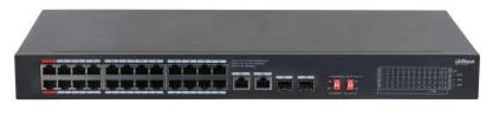 Šakotuvas Komutatorius POE S3228-24GT-375 24 prievadų + 2x įėjimo kanalai + 2x SFP DAHUA