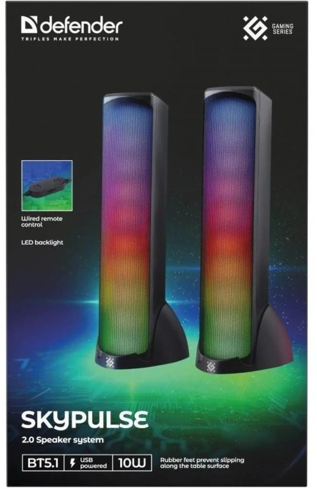 Kompiuterio kolonėlės „Defender Skypulse 2.0“ 60 W kompiuterio garsiakalbiai + „Bluetooth RGB“