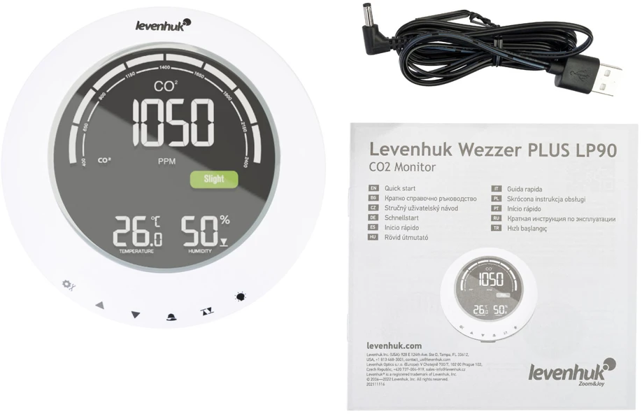 Drėkintuvas Levenhuk Wezzer PLUS LP90 CO2 Meter