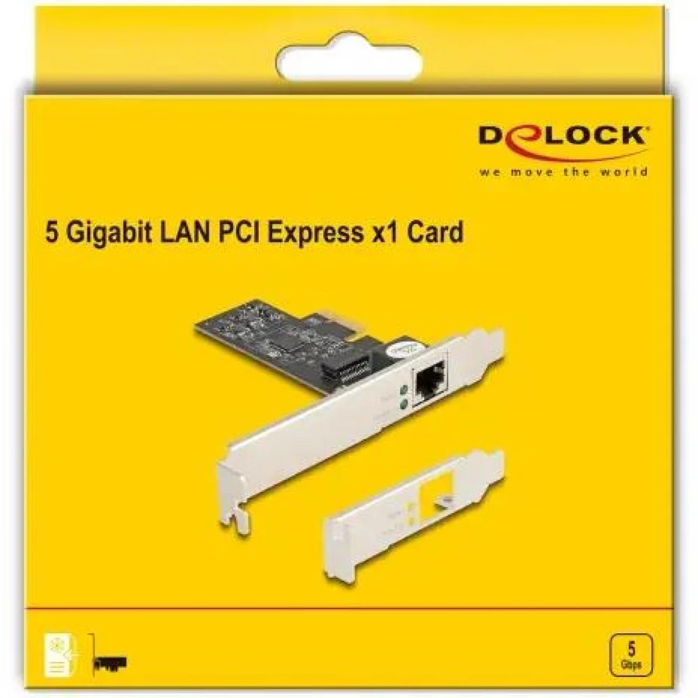 Kontroler Delock DeLOCK PCI Express x1 kortelė, skirta 1 x RJ45 5 Gigabit LAN RTL8126