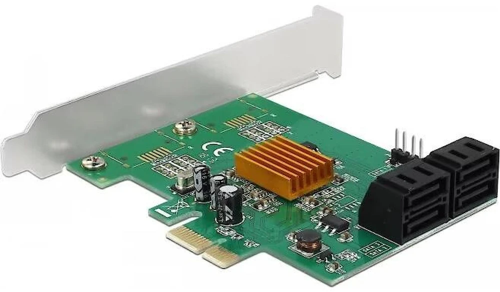 „Delock PCIe 2.0 x1“ valdiklis – 4x SATA III (90382)