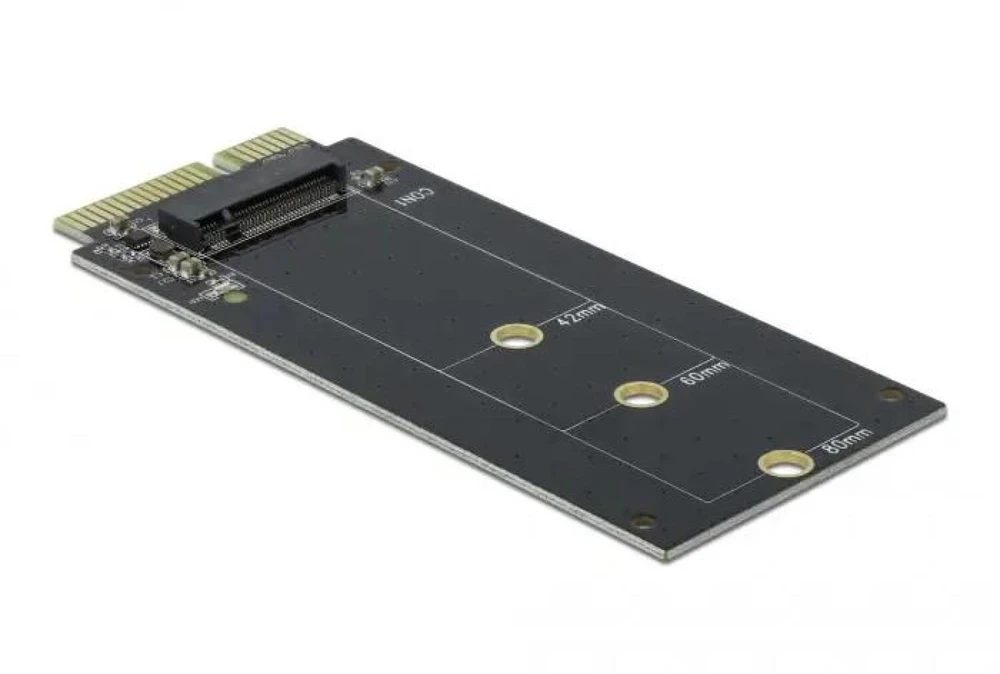 DeLOCK SATA 22 kontaktų kištukas į M.2 Key B lizdo adapterį, SATA, M.2, 6 Gbit/s, 45 mm, 97 mm, 4 mm