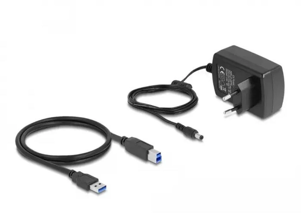 DeLOCK USB dviguba dokingo stotis 2 x SATA HDD / SSD su klonavimo funkcija ir kortelių skaitytuvu + papildomu USB prievadu, HDD, SSD, Serial ATA III, 2.5, 3.5", USB 3.2 Gen 1 (3.1 Gen 1) Type-B, juoda, plastikas