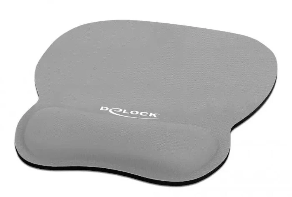 DeLOCK Ergonomiškas pelės kilimėlis with Gel su atrama riešui - pilka