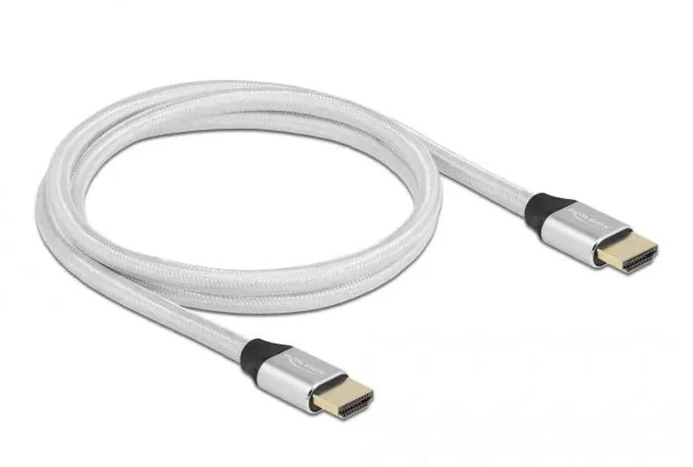 Delock Ultra High Speed HDMI kabelis 48 Gbps 8K 60 Hz sidabrinis 1 m sertifikuotas