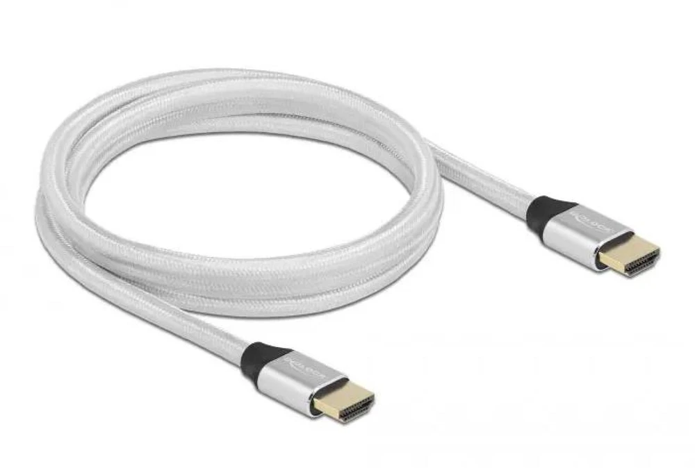 Delock Ultra High Speed HDMI kabelis 48 Gbps 8K 60 Hz sidabrinis 2 m sertifikuotas