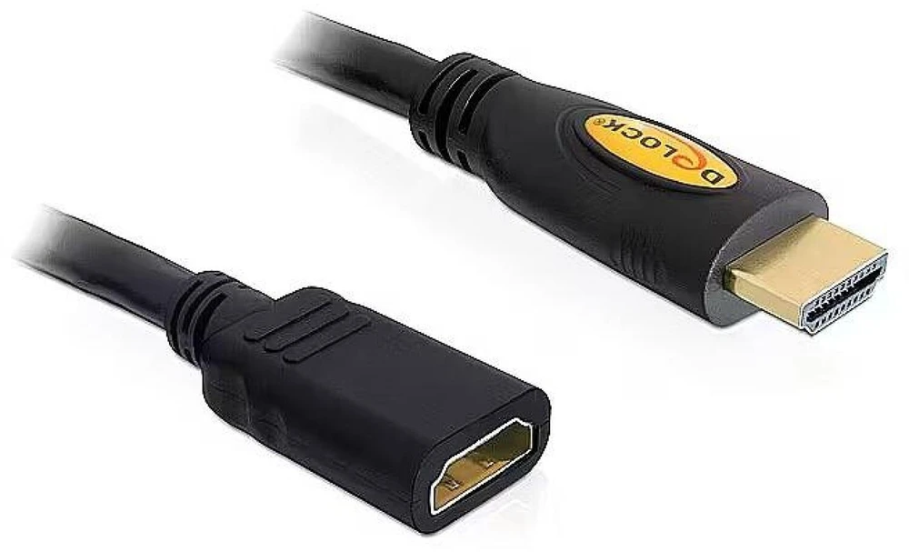 DELOCK ilginimo kabelis didelės spartos HDMI su eternetu – HDMI A kištukas > HDMI A moteriškas 3m