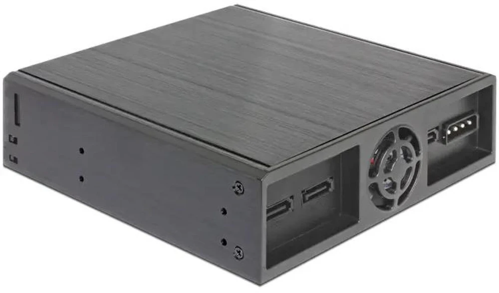 Delock 5,25 colio skyrius, skirtas 1 x 5,25 colio plonam diskui + 2 x 2,5 colio SATA HDD / SSD (47230)
