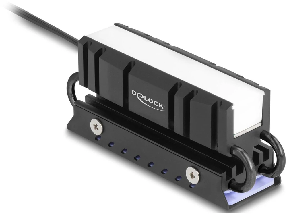 Vaizdo plokštė Delock M.2 Kühlkörper für SSD 2280 mit RGB LED Beleuchtung