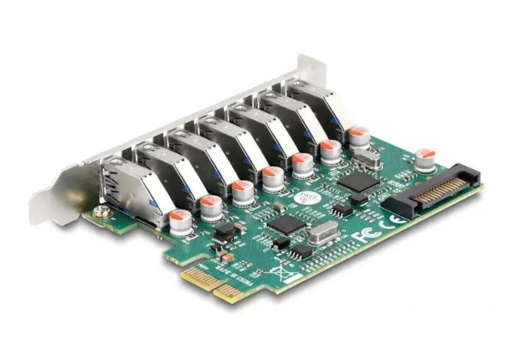 „Delock DeLOCK PCI Express x1“ kortelė, skirta 7 išoriniams USB 5 Gbps A tipo lizdams, USB valdiklis