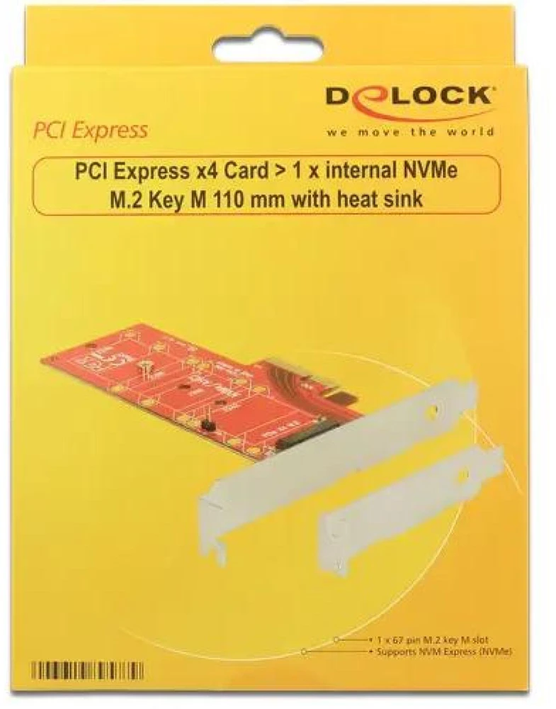 Delock PCIe>1x M.2 110mm m.Kühlkörper