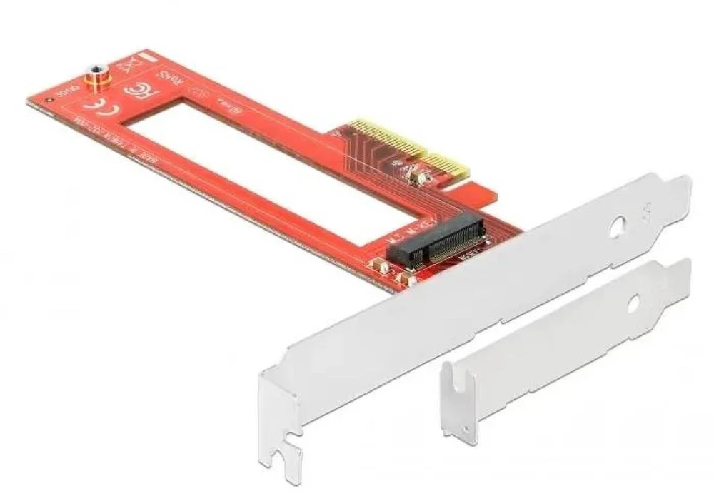 Delock PCI Express x4 kortelė su 1 x M.3 / NF1 lizdu – žemo profilio formos koeficientas