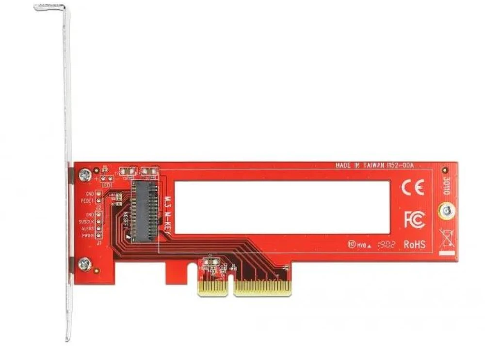 Delock PCI Express x4 kortelė su 1 x M.3 / NF1 lizdu – žemo profilio formos koeficientas