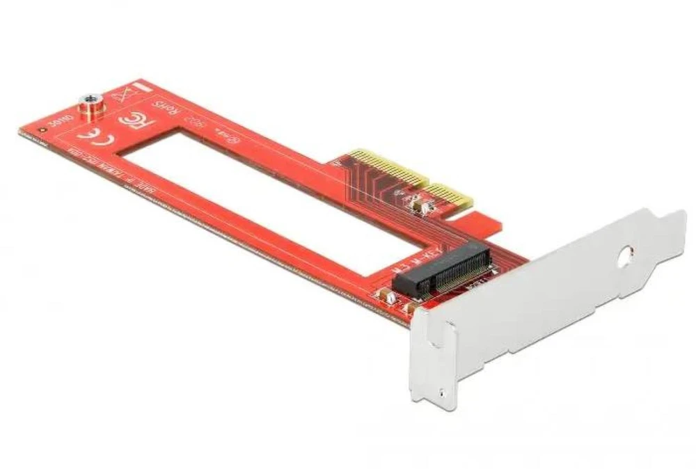 Delock PCI Express x4 kortelė su 1 x M.3 / NF1 lizdu – žemo profilio formos koeficientas