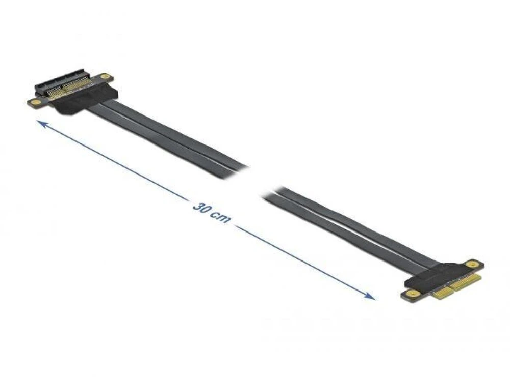 Delock PCIe x4, 0.3m, Juodas (85768)