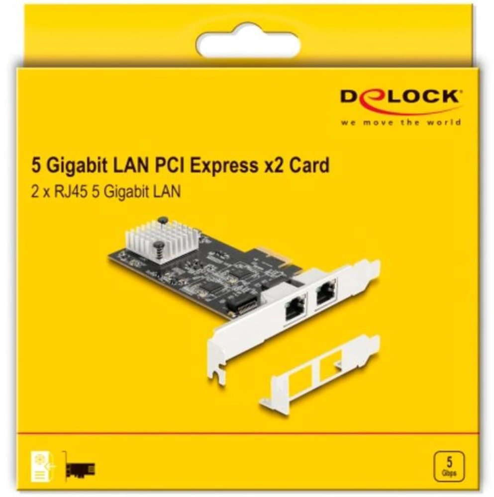 DeLock PCI Express x2 Karte zu 2 x RJ45