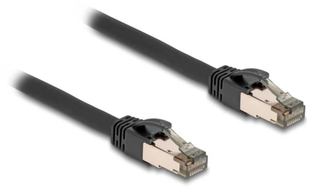 Delock DeLOCK RJ-45 tinklo kabelis Cat.6a U/FTP itin lankstus (juodas, 3 metrai, vidinis nerūdijančio plieno apvalkalas)