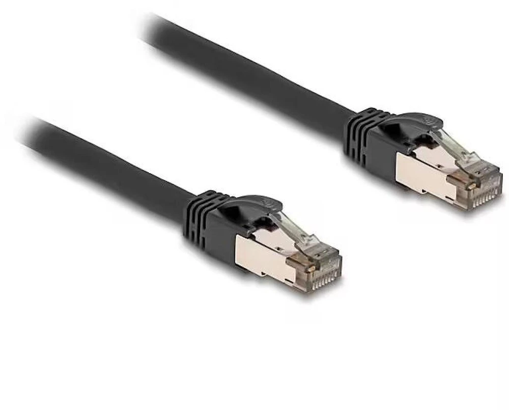 Delock RJ-45 Netzwerkkabel Cat.6a U/FTP ultra flexibel (juodas, 10 Meter, innerer Edelstahlmantel)