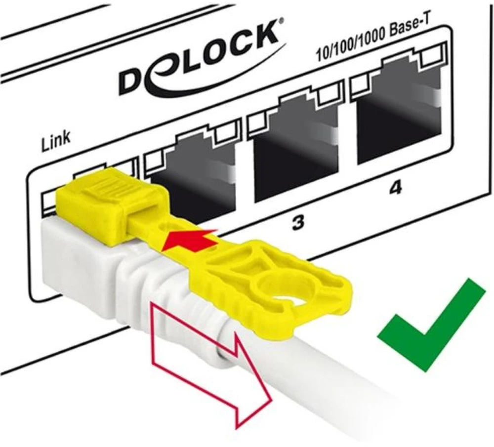 Delock Patchkabel SSTP CAT 6A Secure baltas 5,0m
