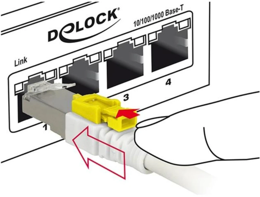 Delock Patchkabel SSTP CAT 6A Secure baltas 5,0m