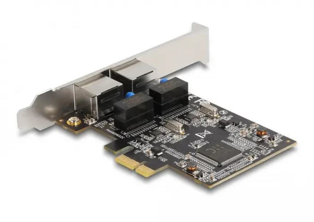 Tinklo plokštė Delock DeLOCK PCIE x1 į 2x RJ45 Gbit, tinklo kamera