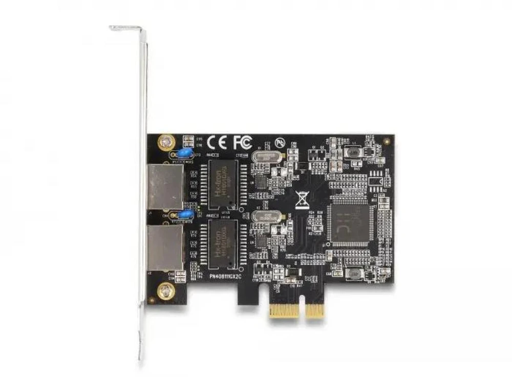 Tinklo plokštė Delock DeLOCK PCIE x1 į 2x RJ45 Gbit, tinklo kamera