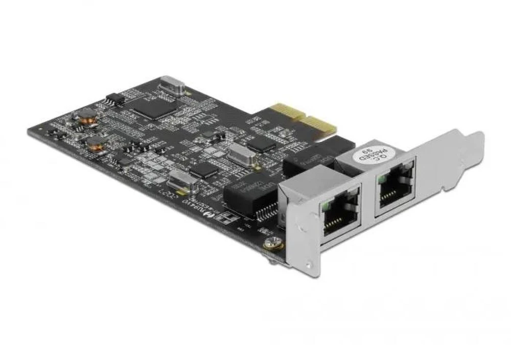 Delock PCI Express x2 kortelė su 2 x RJ45 2,5 Gigabit LAN RTL8125