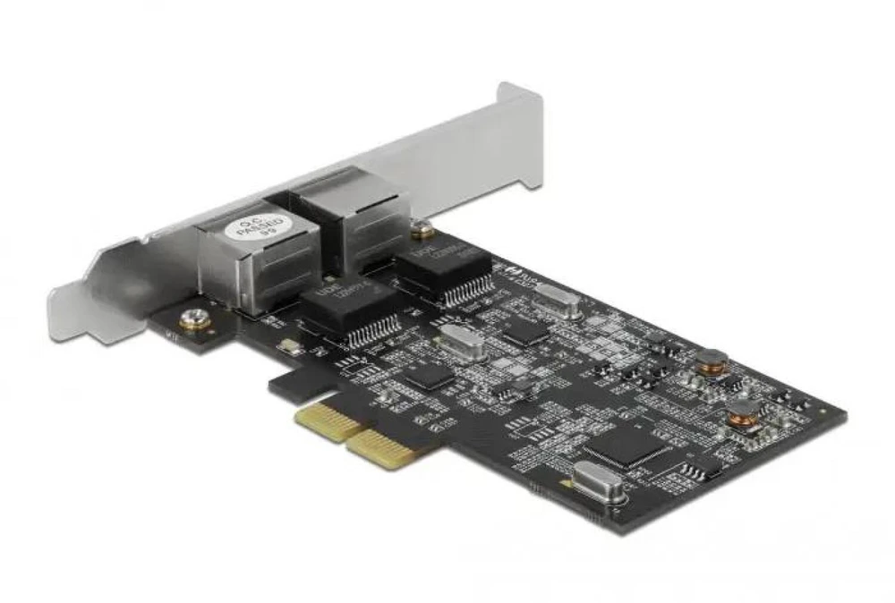 Delock PCI Express x2 kortelė su 2 x RJ45 2,5 Gigabit LAN RTL8125