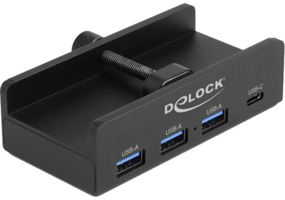 HUB USB Delock USB šakotuvai ir koncentratoriai 2.0 Type-A 5000 Mbit/s Juoda