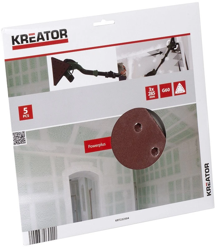 Kreator KRT232504 - 5x Triangular sandpaper 3x285 - G60