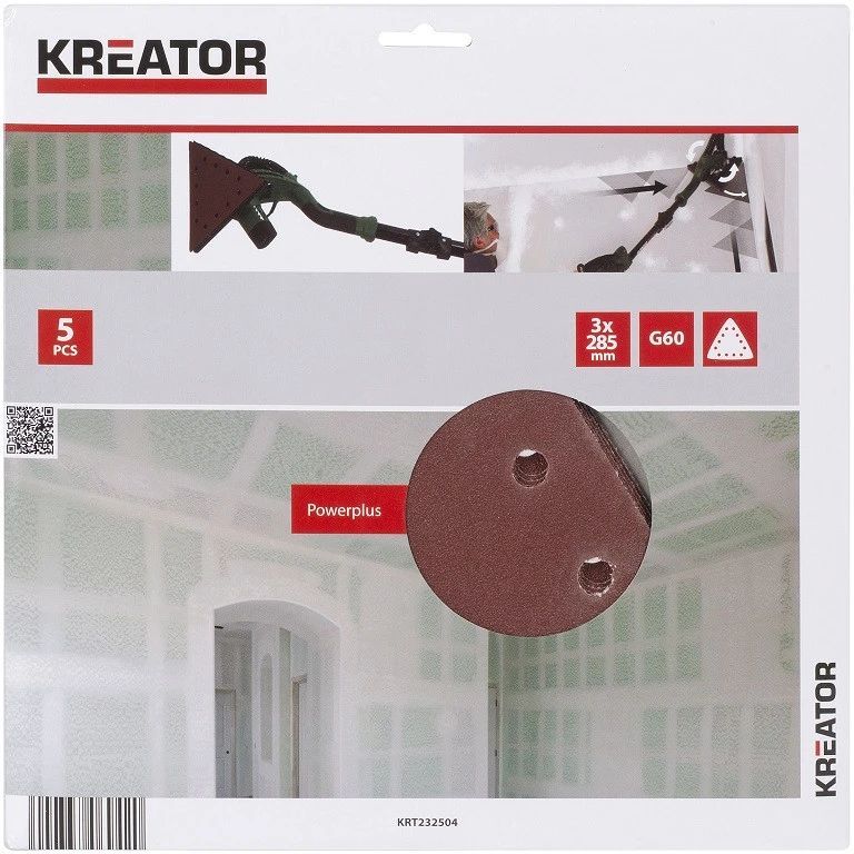 Kreator KRT232504 - 5x Triangular sandpaper 3x285 - G60