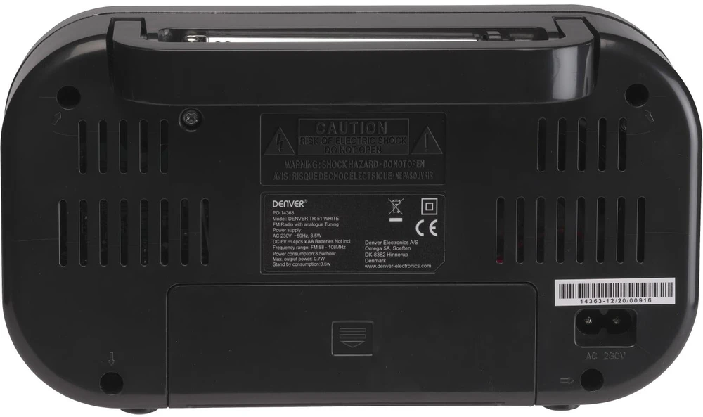 FM radijas Denver TR-51 balta