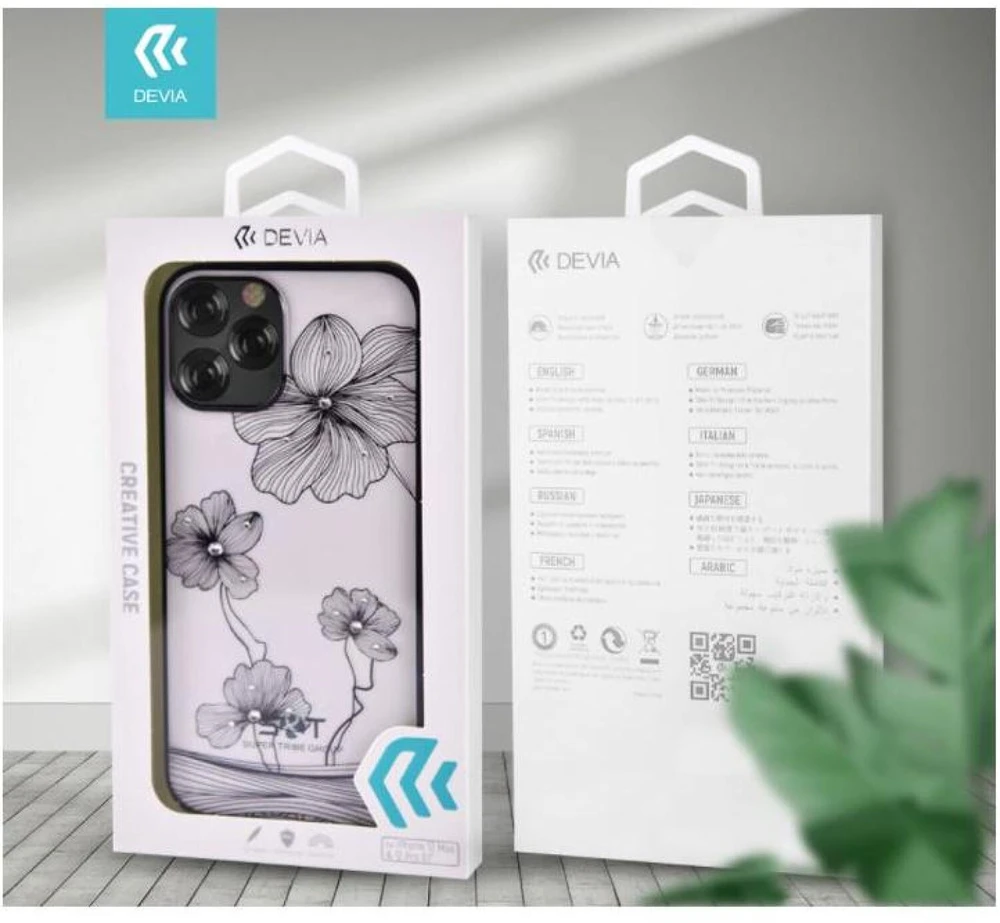 Devia Mėlynas dėklas iPhone 12 Pro Max su Swarovski elementais
